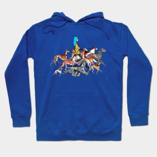 NEW!!!   Walking the Sighthounds. 4  BLUE HAIR! Hoodie